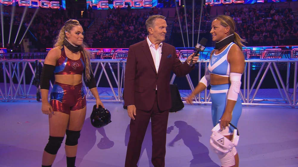 Walsh hosts another BBC property: 'Gladiators' (BBC/© Hungry Bear Media Ltd)