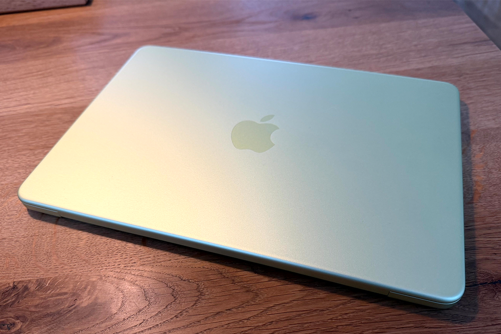 I tested the new MacBook Neo in the citrus colourway (David Phelan/The Independent)
