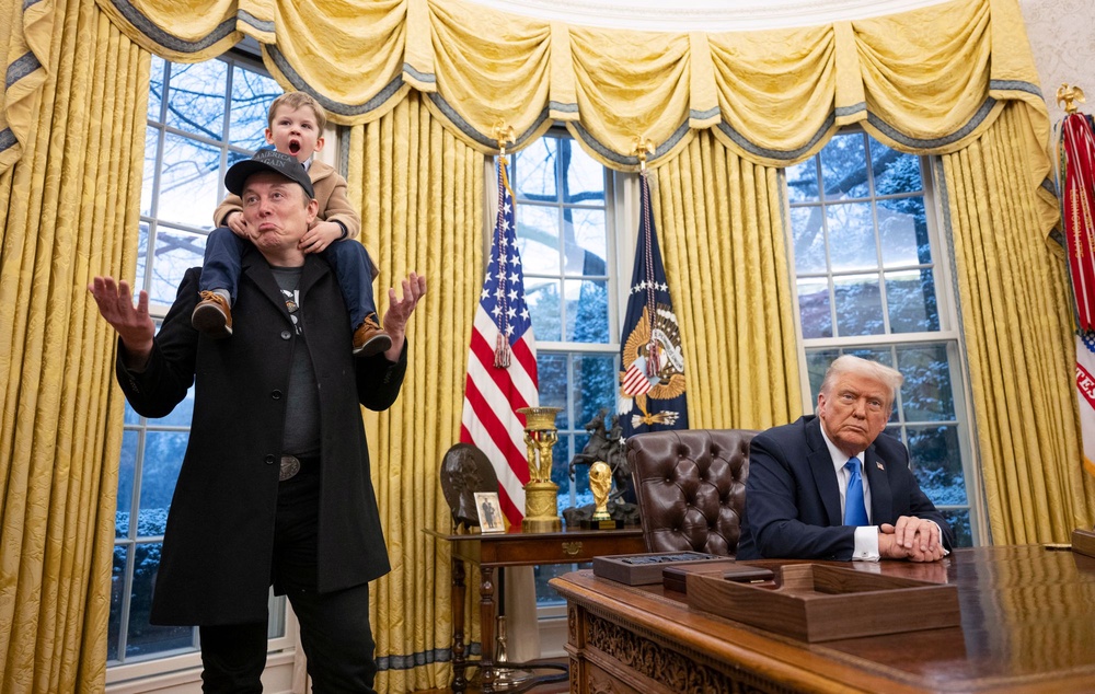 Members of the ‘PayPal mafia’ who worked alongside Thiel have influenced the highest levels of US policy under the second Trump administration, including former DOGE boss Elon Musk and former AI czar David Sacks (AFP/Getty)