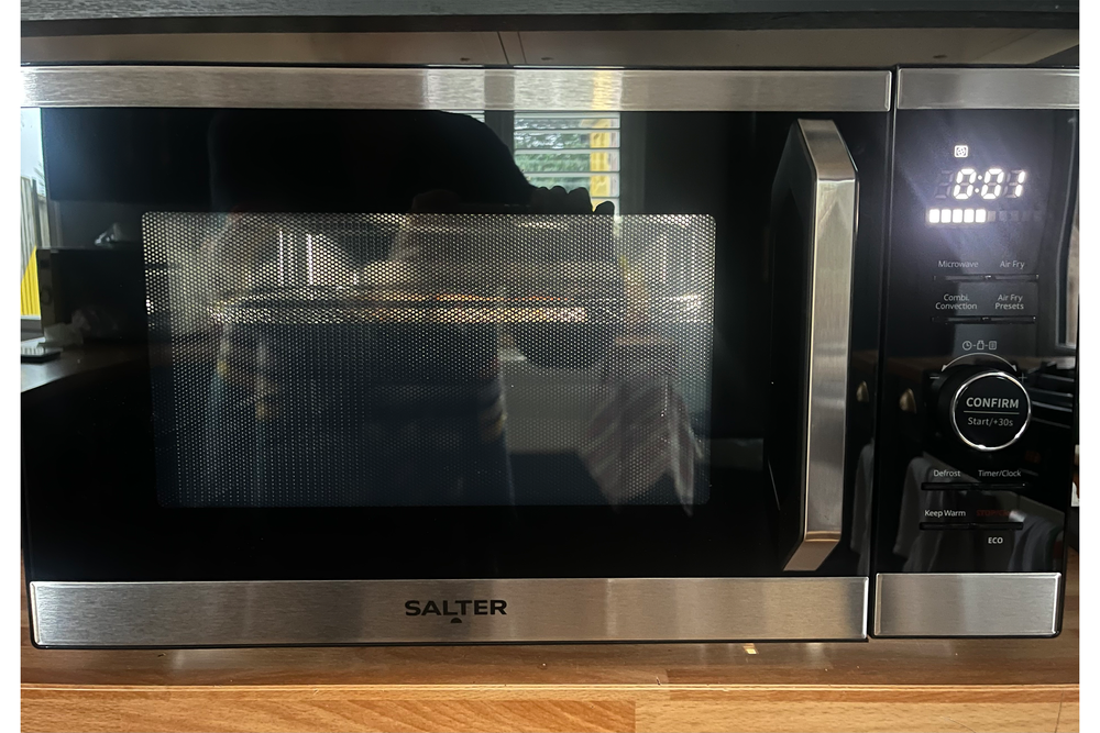 This does an excellent job at microwaving and air frying (Rosie Mullender/The Independent)