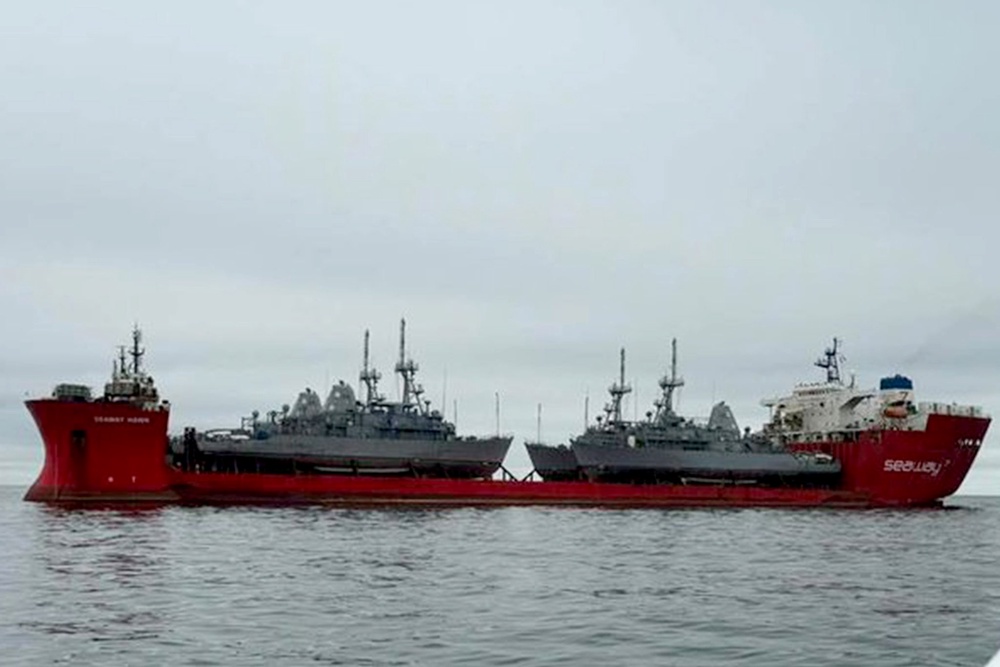 Four Avenger -class minesweepers were removed from a U.S. base in Bahrain just weeks before President Donald Trump ordered airstrikes on Iran (X/@WarshipCam) (X/@WarshipCam)