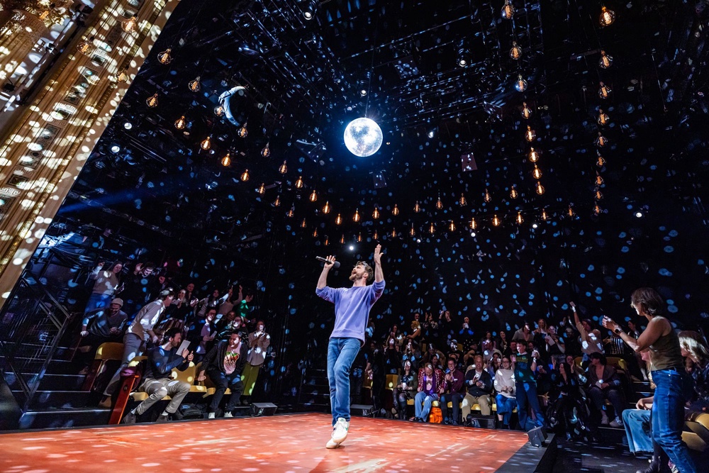 Daniel Radcliffe performs in the one-man show 'Every Brilliant Thing' (Matthew Murphy)