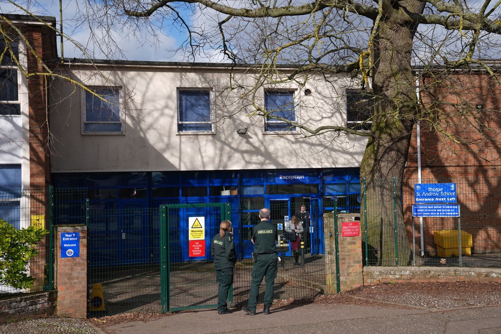 The defendant went to Thorpe St Andrew School in Norfolk ‘not to learn but to kill, taking with him a kitchen knife’ (PA)