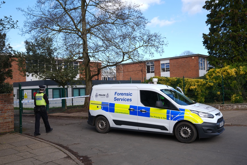 A boy, who was aged 15 at the time, is on trial at King’s Lynn Crown Court accused of her attempted murder at Thorpe St Andrew School near Norwich on 11 March (PA Wire)
