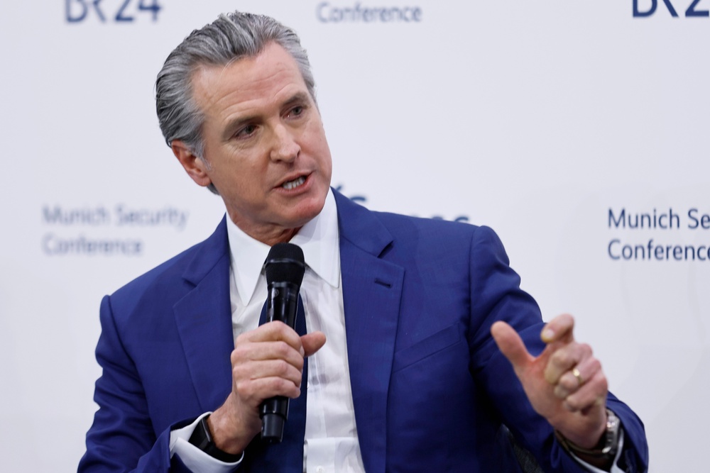 Newsom, seen by some as a potential 2028 presidential contender, frequently lashes out at Trump on social media, often mimicking the president’s brash, all-caps style (Getty)