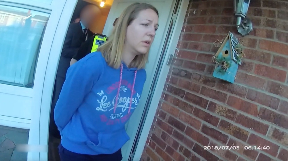 Footage of Letby’s arrest at her home (Cheshire Constabulary)