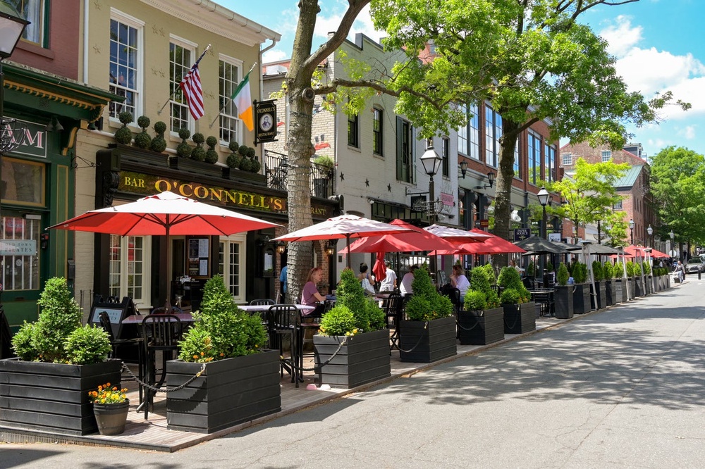Alexandria’s charming King Street runs through the heart of the city’s historic downtown (Getty Images)