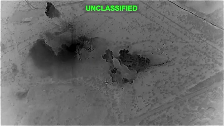 Trump shared a video showing apparent strike on Kharg Island in mid-March (@realDonaldTrump/Truth Social)