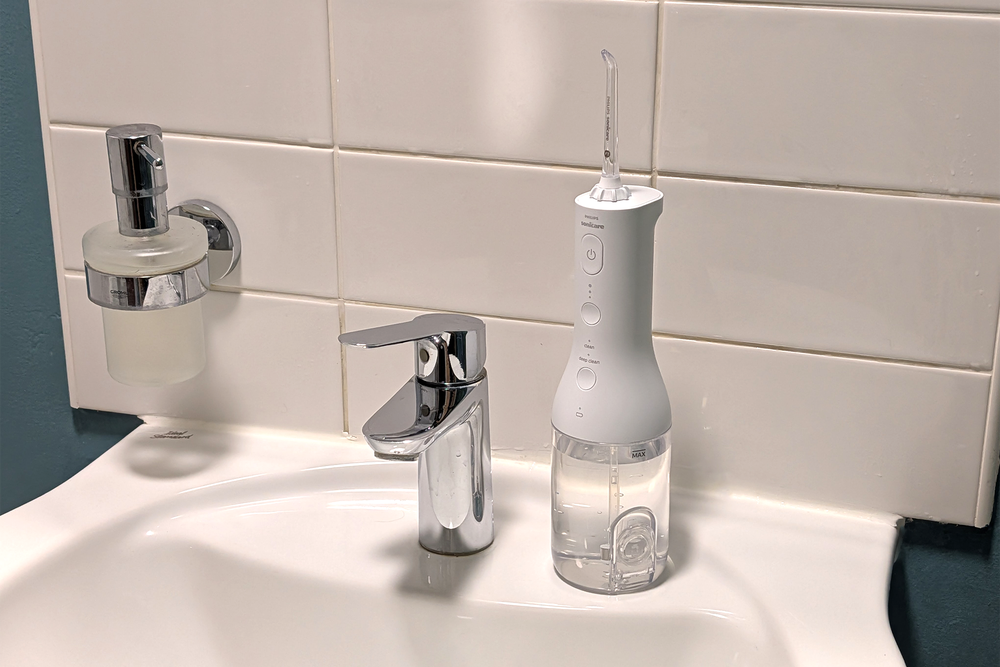 It features both a screw-off tank and a porthole for refilling (Steve Hogarty/The Independent)