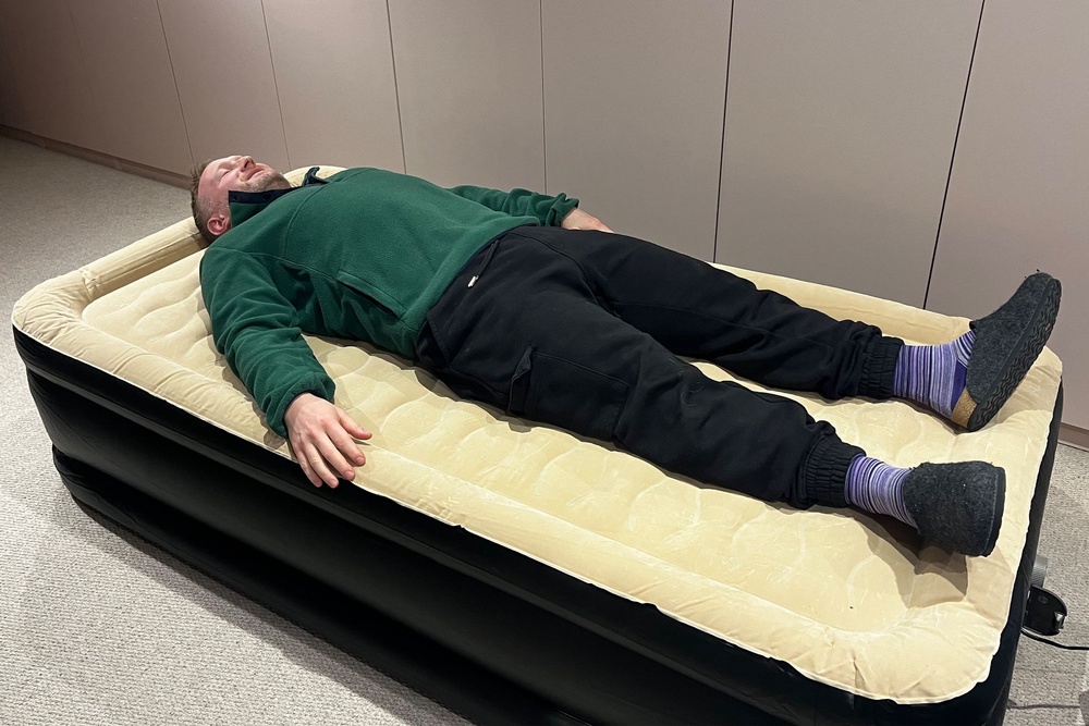 I considered whether the air beds allowed for good stability and comfort (Kat Storr/The Independent)