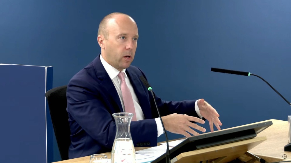 Former health secretary Matt Hancock gave evidence to the inquiry several times (UK Covid-19 Inquiry/PE) (PA Archive)