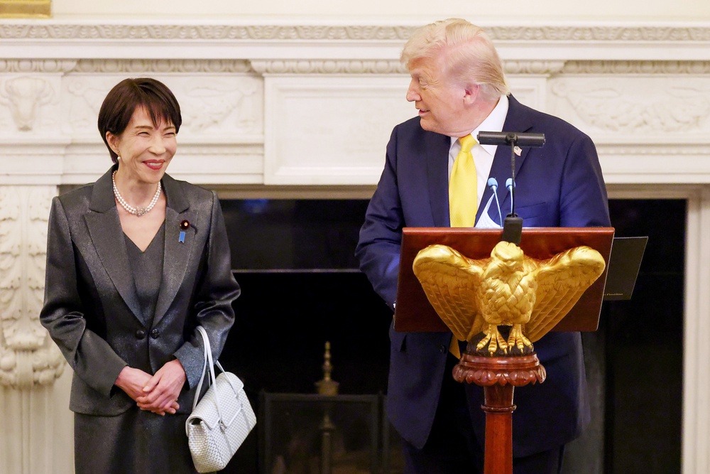 Trump has not offered any direct criticism of Japan's Sanae Takaichi since she took office in October. However, some of his commentary during Takaichi's first White House visit left the prime minister in an awkward position (Getty)