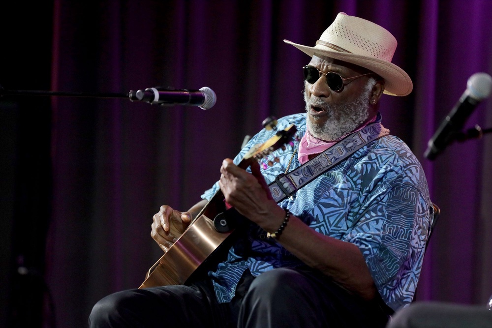 Taj Mahal, seen performing in Los Angeles in 2022, released both his first two albums, ‘Taj Mahal’ and ‘The Natch’l Blues’, in 1968 (Getty)