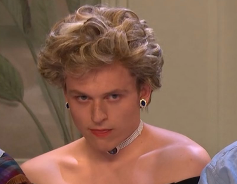 Jack Shep impersonates Princess Diana (Sky UK)