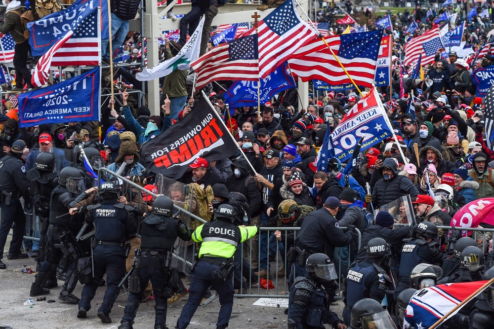 Trump now has to explain why he shouldn’t have to testify or produce evidence in a long-running case against him over his actions during riots at the Capitol (AFP/Getty)