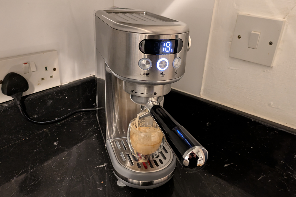 The espresso this machine made are consistently good (Rachael Penn/The Independent)