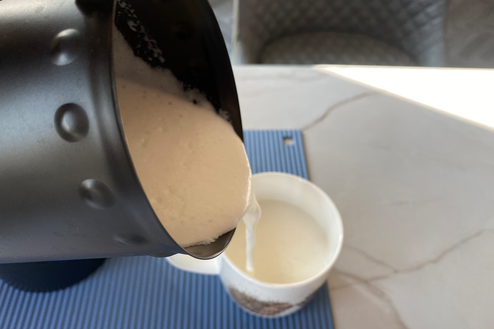 The top mixing jug detaches (Tamara Hinson/The Independent)