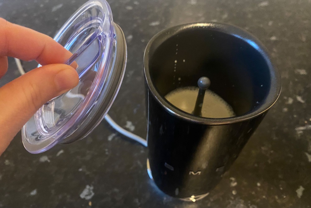 This is a simple and impressive frother (Tamara Hinson/The Independent)