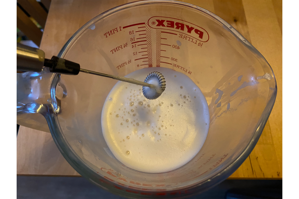 This is a handy frother (Tamara Hinson/The Independent)