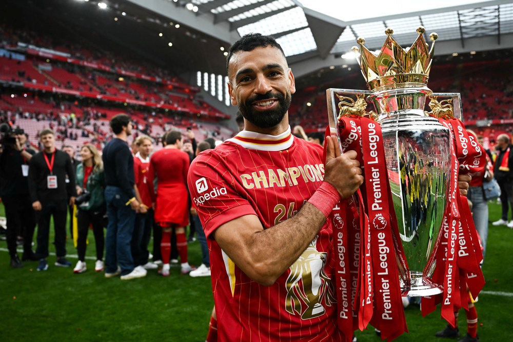 Salah has won the Premier League twice with Liverpool (AFP/Getty)