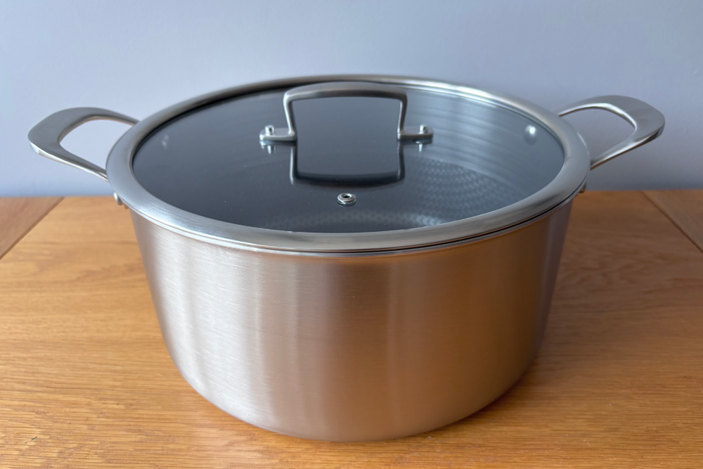 I liked being able to check on food through the glass lid (Siobhan Grogan/The Independent)