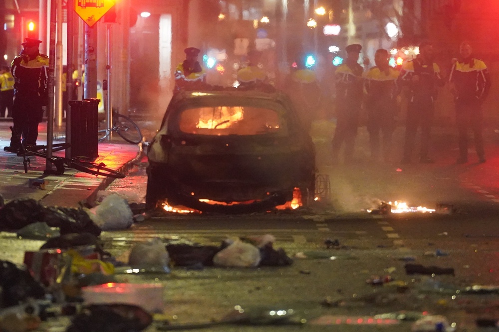 Rioting broke out in the Irish capital in the wake of the stabbing, with vehicles set on fire, shops looted and infrastructure damaged (PA)