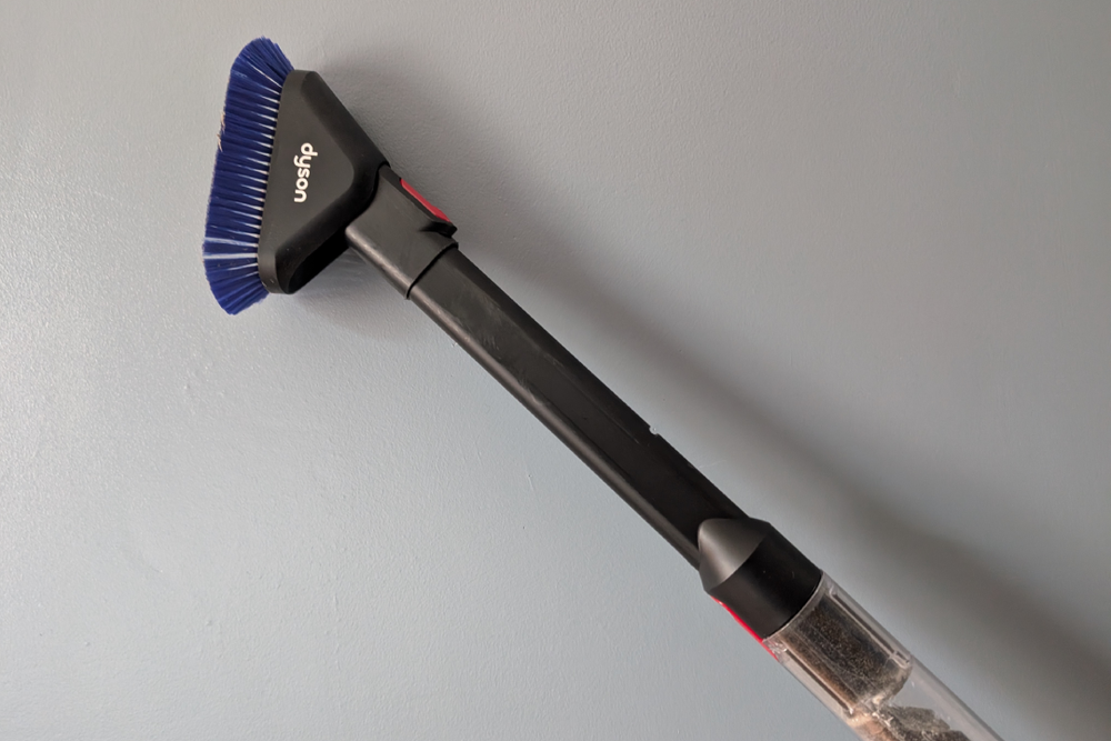 The brush is ideal for clearing cobwebs and dusting in hard to reach places (Joanne Lewsley/The Independent)