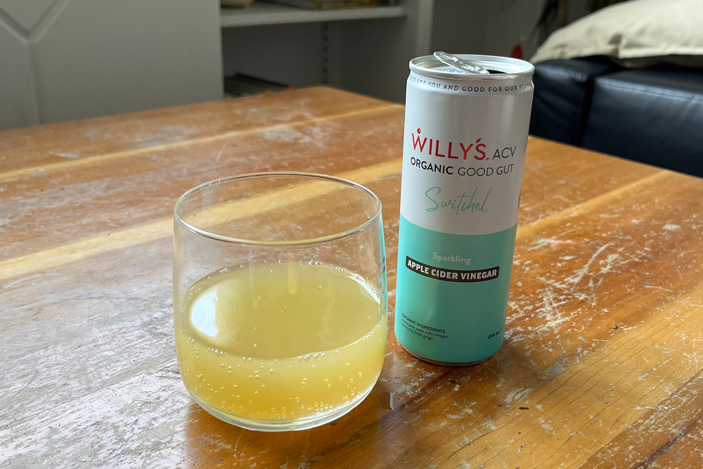 This can is a ACV and kombucha drink (Alice Reynolds/The Independent)