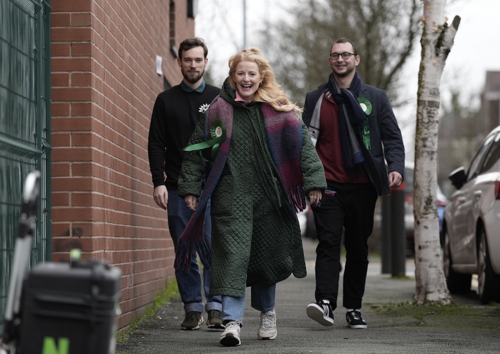 Green Party candidate Hannah Spencer won the by-election in February (PA)