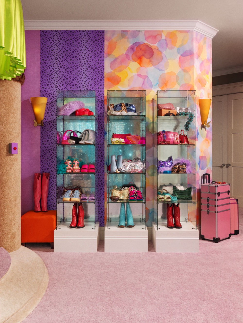 The legendary closet includes sparkling outfits and endless shoes fit for a pop star (Airbnb)