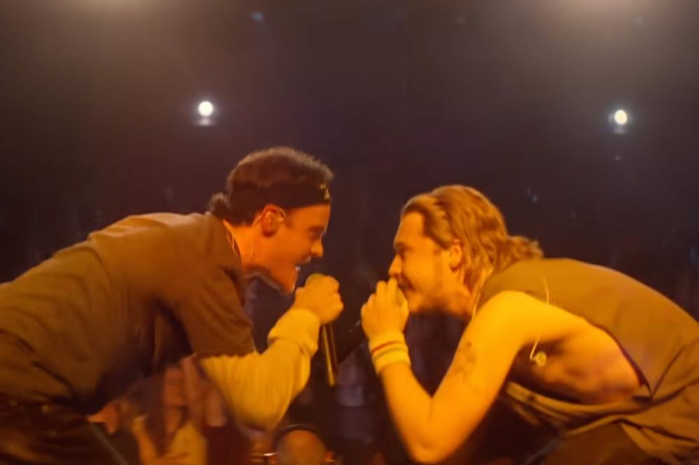 Samuel Bottomley and Séamus McLean Ross in 'California Schemin'' (StudioCanalUK)