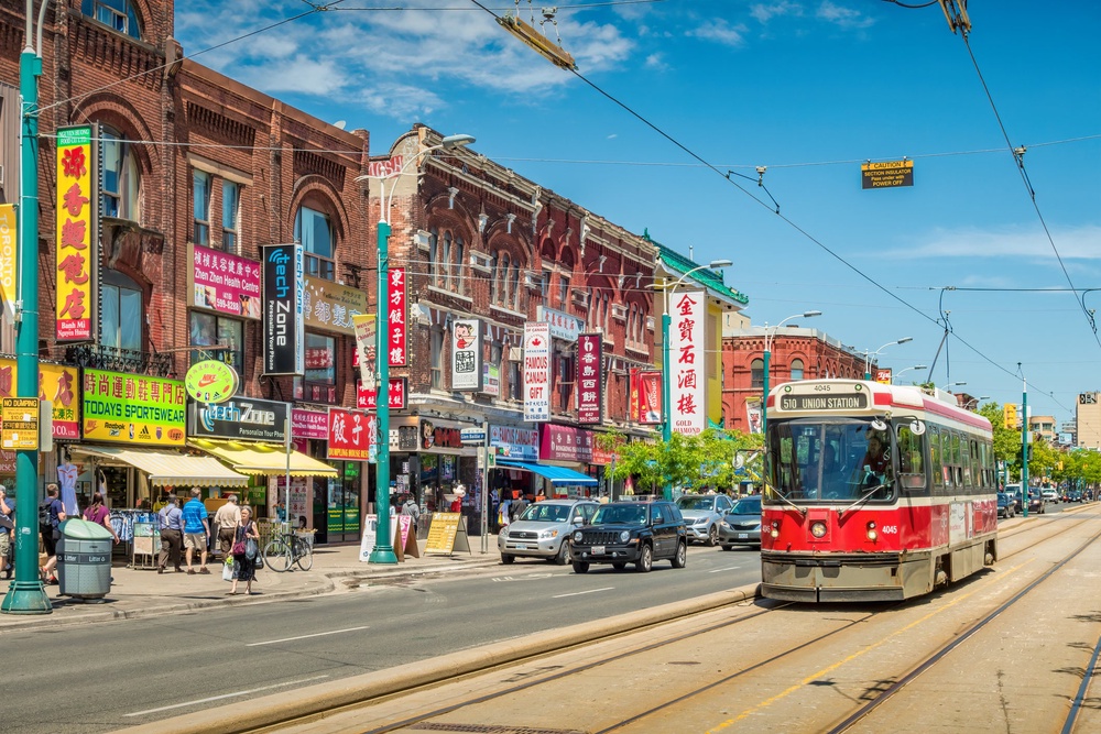 Ride a streetcar through Chinatown in downtown Toronto (Getty/iStock)