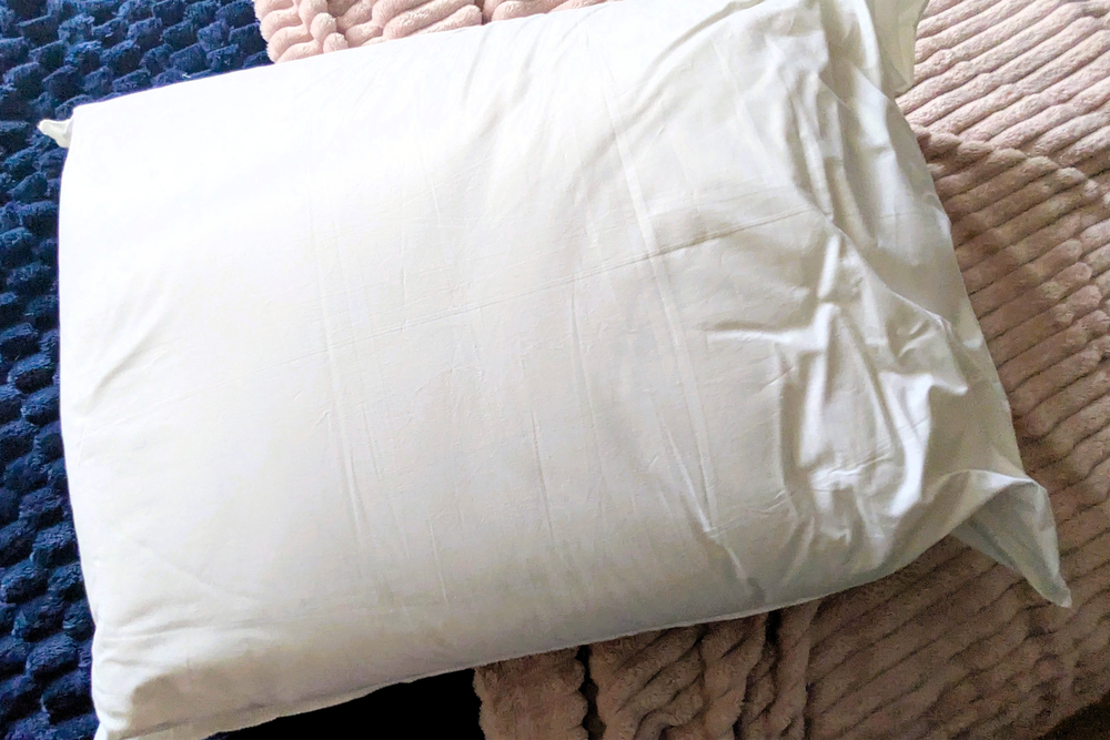 The pillow uses a natural anti-allergy filling, wool (Caroline Preece/The Independent)