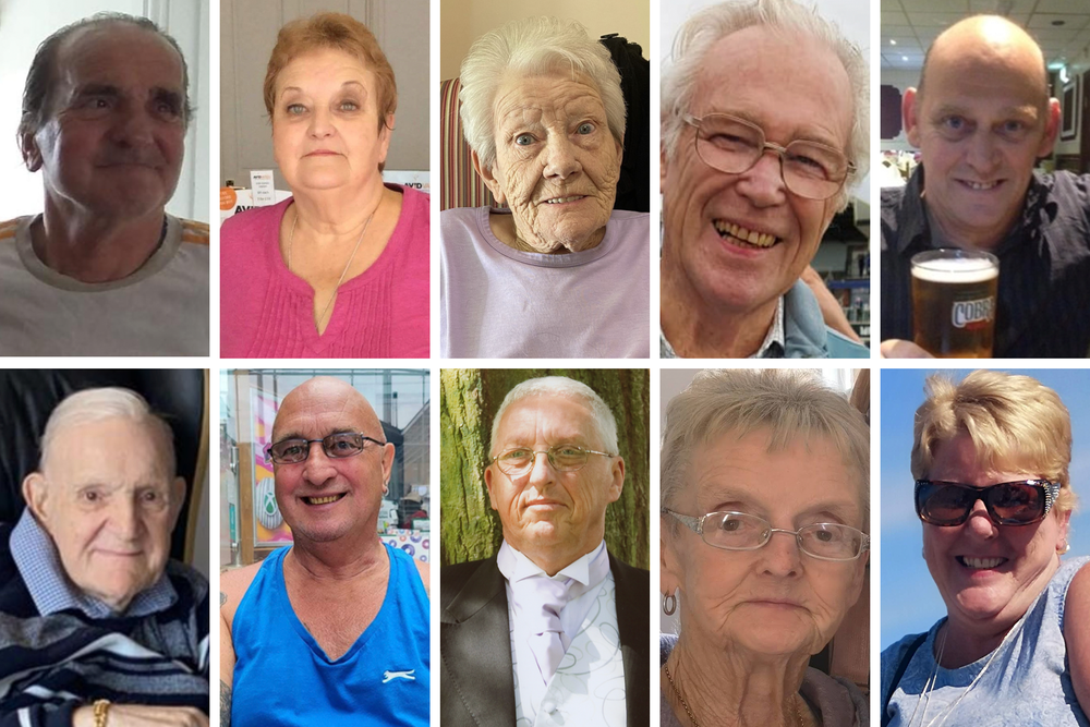 Some of Bush’s victims, clockwise from top left: Stephen Perrins, Susan Gorbutt, Shirley Wright, Norman Bridger, Paul Hemingway, Mark Hotham, Raymond Dagnall, Peter Moody, Mary Rhodes, Muriel Winning (Humberside Police/PA)