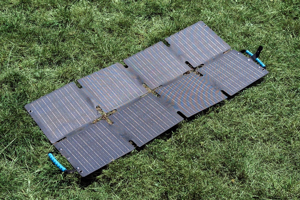 Many plug-in solar panels are water and dust resistant for all-weather use (Steve Hogarty/The Independent)