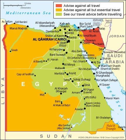 Egypt travel advice as of 3 June (FCDO)
