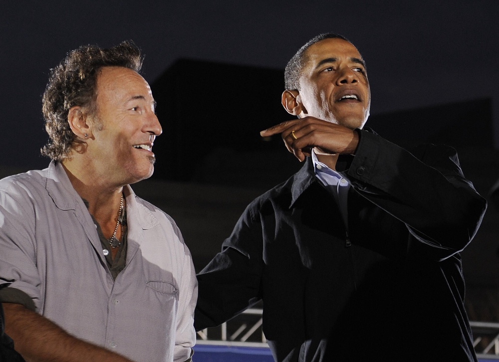 In April 2008, Springsteen publicly endorsed Obama in the Democratic primary (Emmanuel Dunand/AFP via Getty Images)