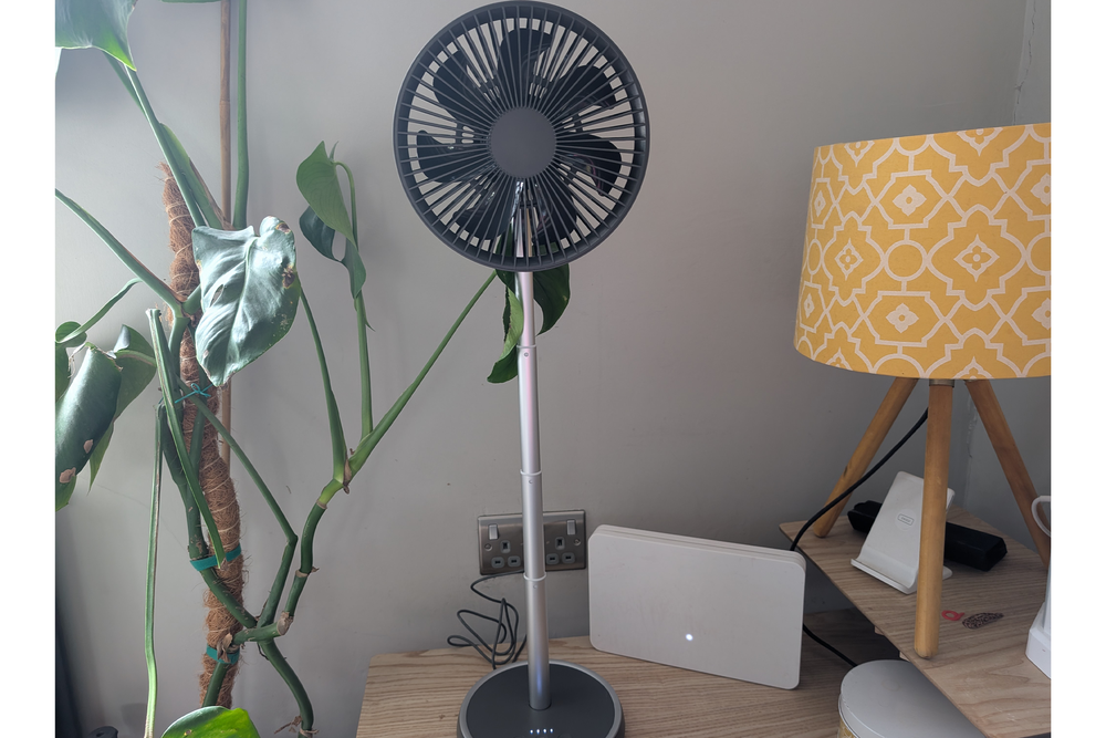 This fan can be used anywhere, from desk to the outdoors (Joanne Lewsley/The Independent)