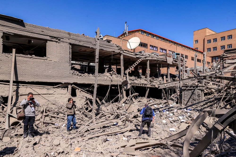 Many buildings in Tehran were reduced to rubble by US-Israeli strikes (AFP/Getty)