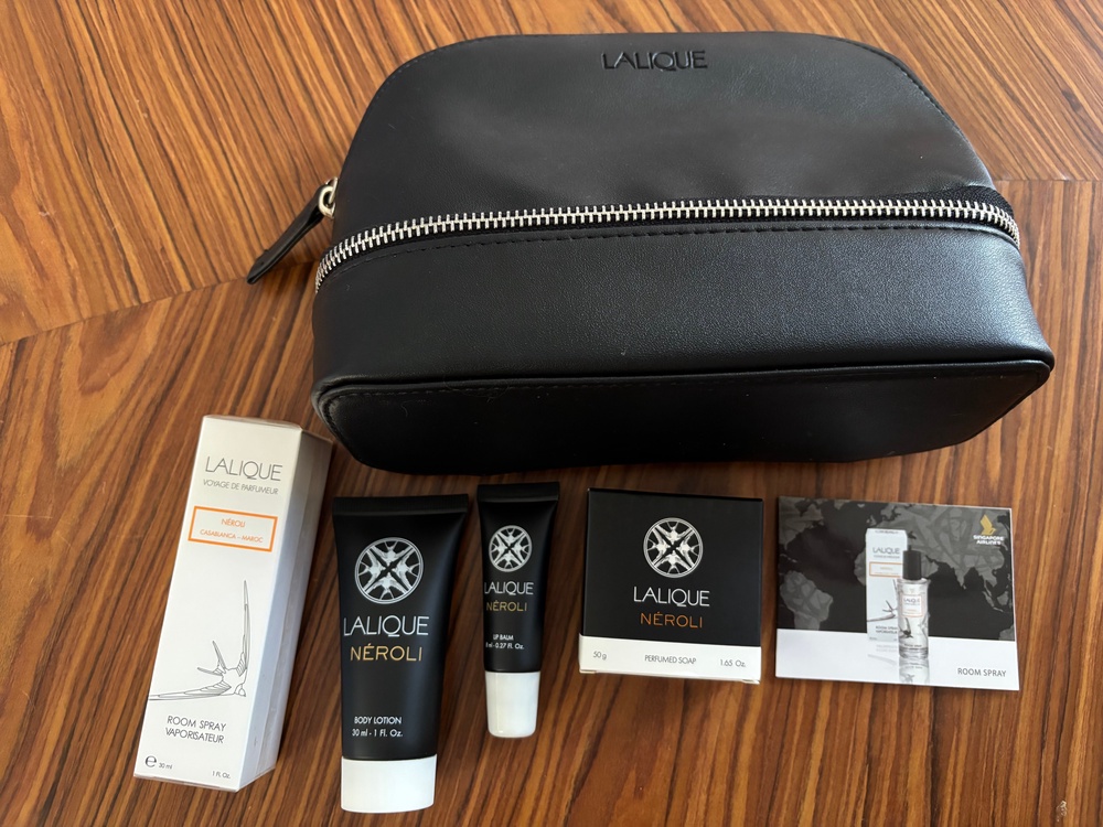Singapore Airlines' amenity kit (Sophie Dickinson)