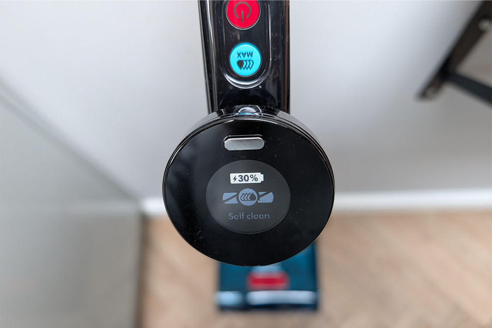 It’s slim, manoeuvrable and lies flat for cleaning beneath low furniture (Joanne Lewsley/The Independent)