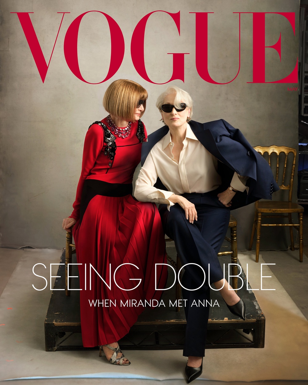 Anna Wintour and Meryl Streep on the cover of 'Vogue' (Annie Leibovitz/Vogue)