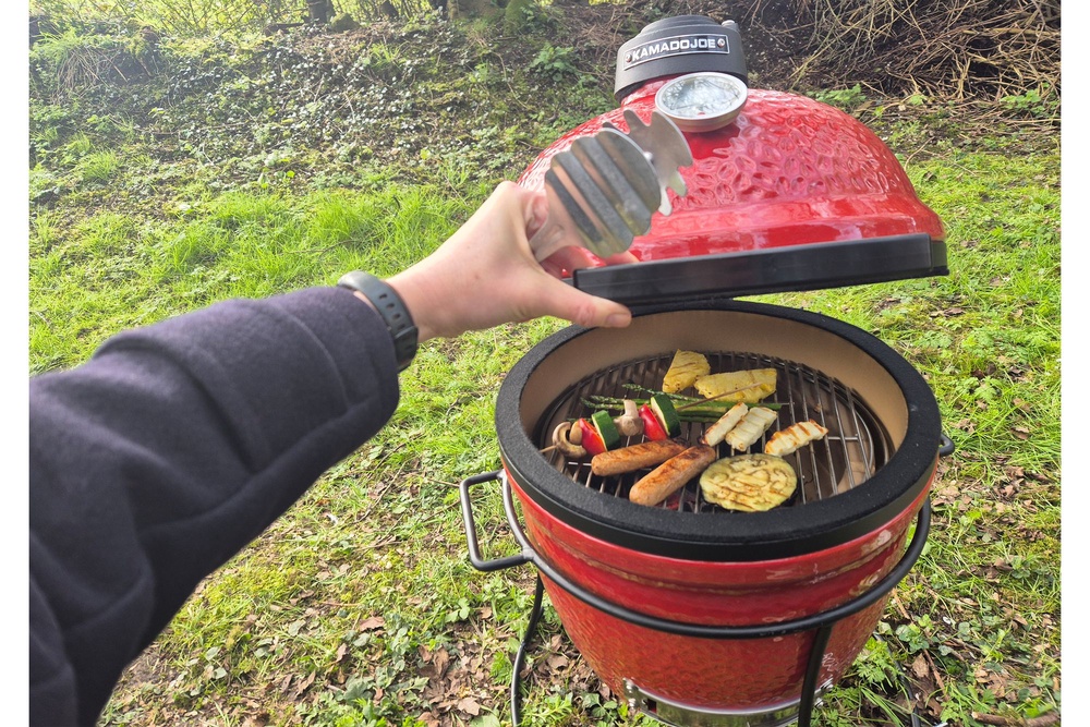 The egg style BBQ heated up quickly (Kerry Law/The Independent)