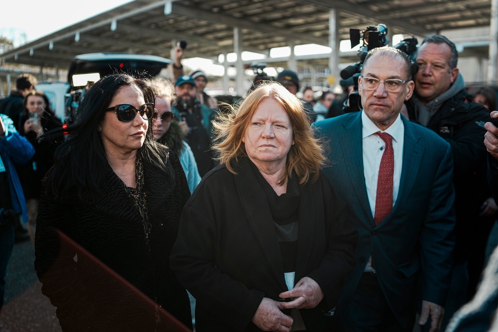 Heuermann lived in Massapequa Park, about 20 minutes from Gilgo Beach, with his wife, Asa Ellerup (center), and their adult children (AP)