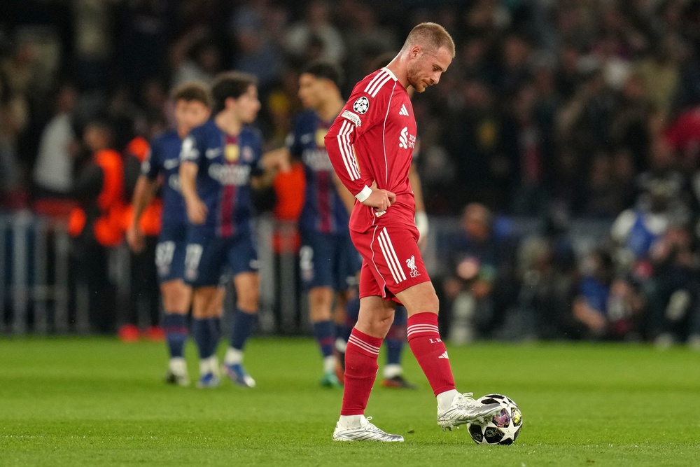 Image from: Liverpool vs PSG LIVE: Brilliant Dembele goal sinks hosts as they hunt historic Champions League comeback