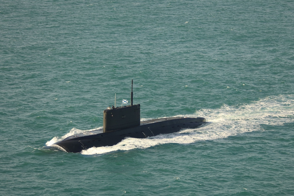 Defence Secretary John Healey said three Russian submarines including Krasnodar were monitored by the UK (MoD/PA) (UK MOD Crown copyright)