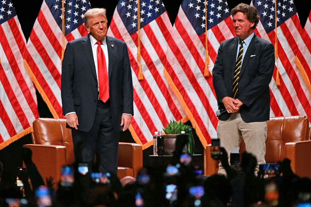 Carlson’s latest criticism of Trump comes days after he apologized for helping Trump get reelected as president in 2024 (AFP/Getty)
