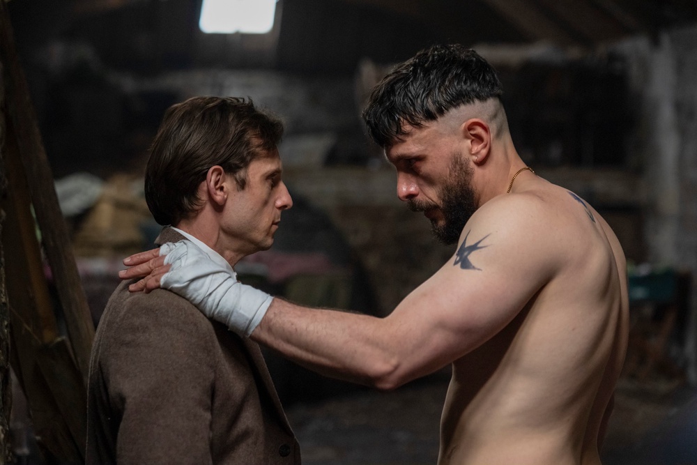 Gadd (right) and Jamie Bell in ‘Half Man’ (CREDIT LINE:BBC/Mam Tor Productions/Anne Binckebanck)