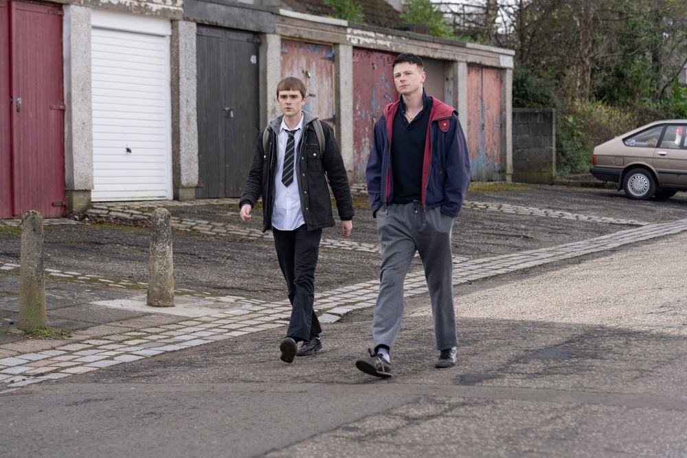 Mitchell Robertson and Stuart Campbell as younger versions of Niall and Ruben in 'Half Man' (CREDIT LINE:BBC/Mam Tor Productions/Anne Binckebanck)