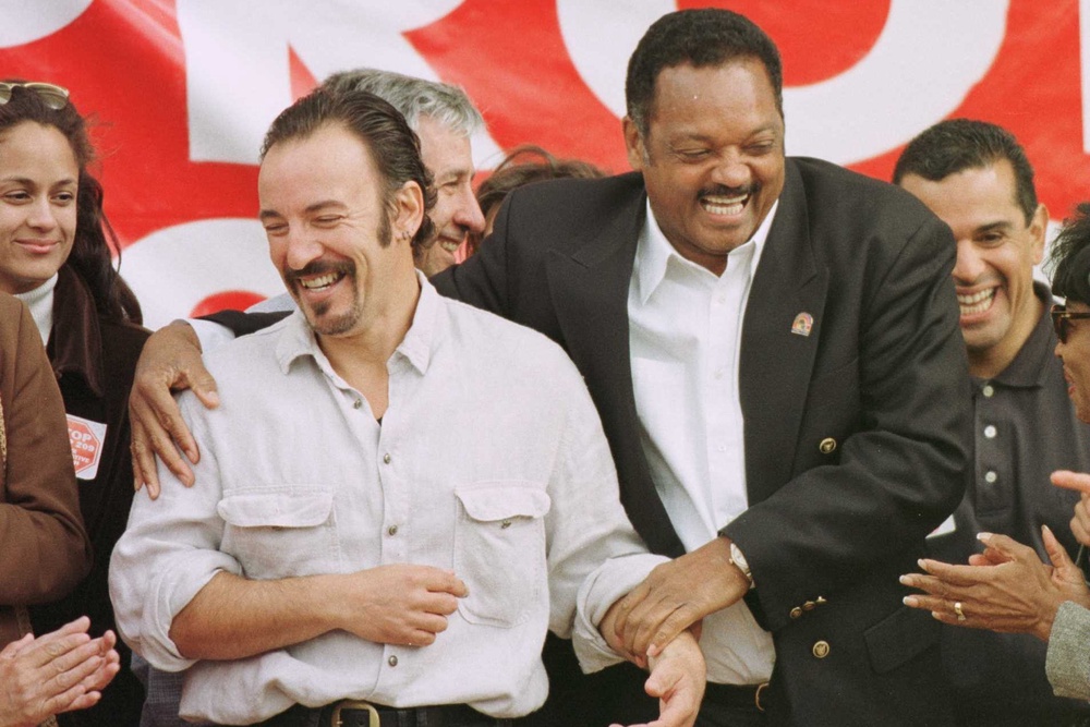 In October 1996, Springsteen and Jesse Jackson teamed up to oppose California Proposition 209, a ballot initiative aimed at ending affirmative action programs in the state (Getty)